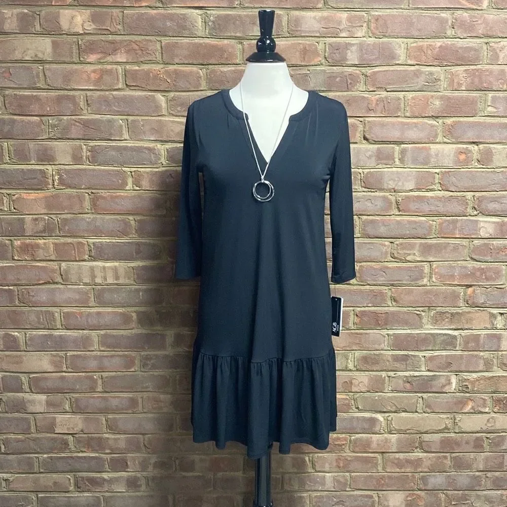 AGB Black Baby Doll Dress Size Small NWT